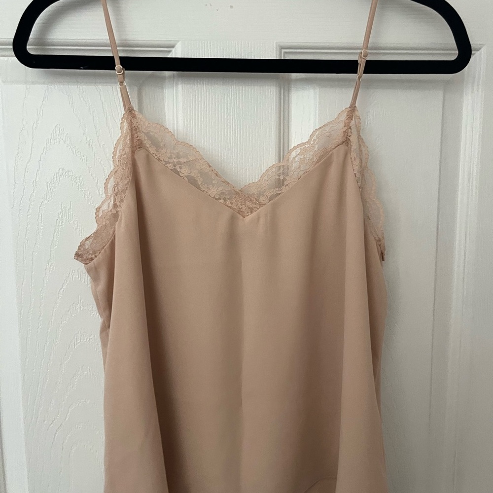 Babaton Tan Lace Trim Fitted Camisole - Picture 2 of 2